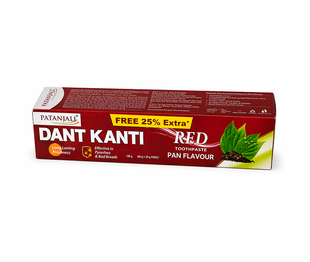 Зубная паста Дант Канти Ред Патанджали 100 г, Dant kanti Red Toothpaste Patanjali 100g 119999998 фото