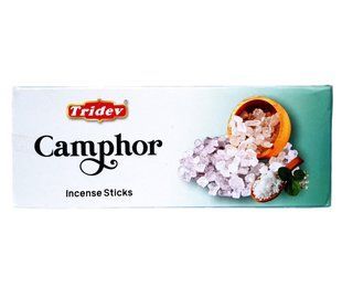Благовония Tridev Camphor, запах камфоры, 80г, индийские ароматические палочки для дома 2294539665 фото