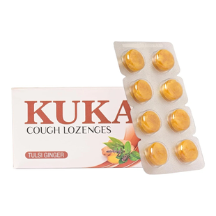 Леденцы Туласи и имбирь, Кука, 8 штук, Kuka lozenges Tulsi Ginger 1614367745 фото