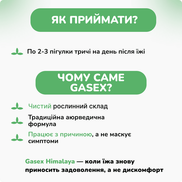 Газекс Хималая, 100 таблеток, для пищеварительной системы, улучшает пищеварение ,от метеоризма, Gasex Himalaya 1605997621 фото