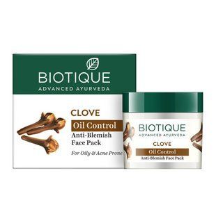 Маска для лица против пятен з маслом гвоздики Биотик, 75г Сlove Oil Control Anti Blemish Face pack, Biotique 2494880074 фото