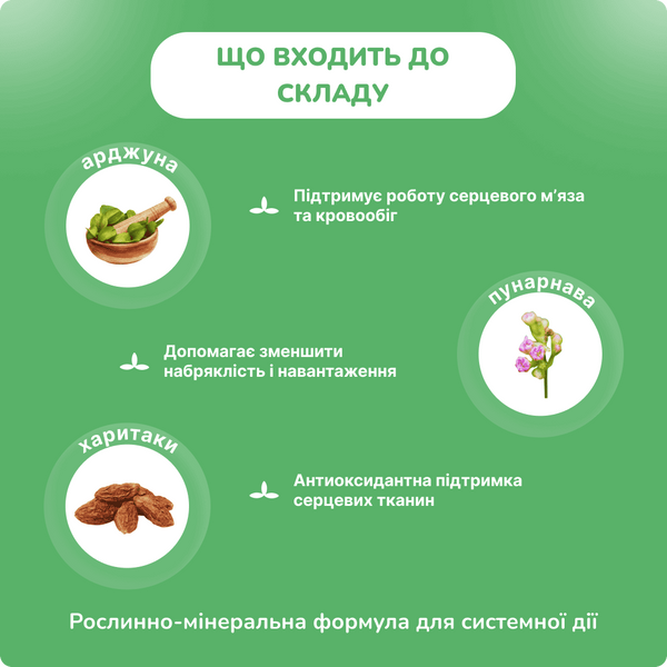 Арджунин Чарак, 20 капсул, поддержка здоровья сердца, Arjunin Charak 1996522439 фото